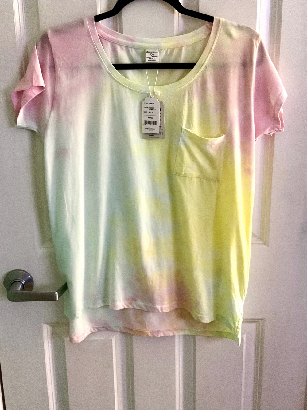 Dreamsicle  Tie-Dye Pocket Tee. 100 % cotton.